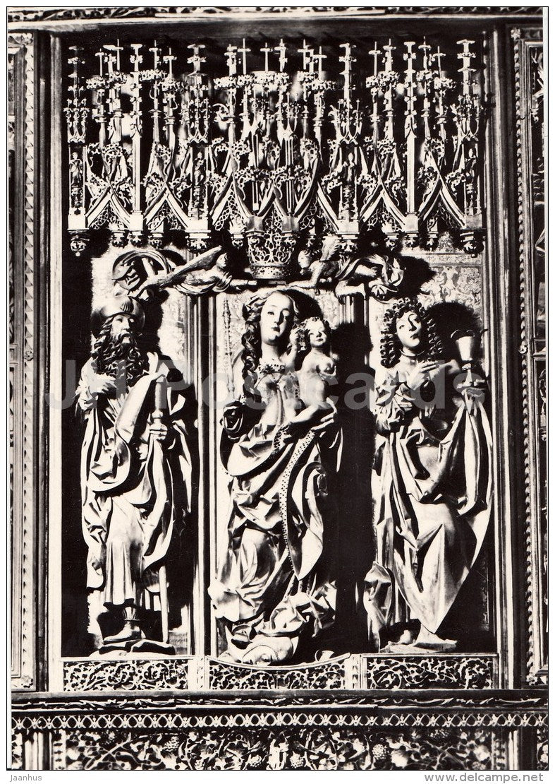 Master Paul of LevoÄa - Madonna with the apostles James and John - Levoca - 1959 - Slovakia - Czechoslovakia - unused - JH Postcards