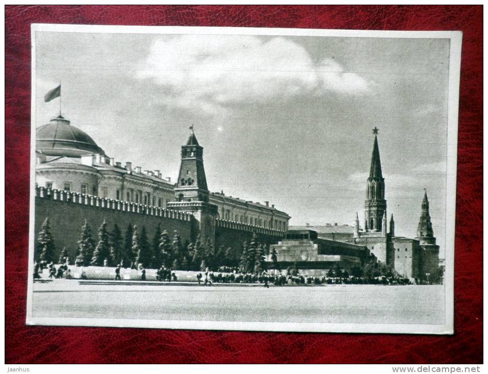Moscow - Red Square - Lenin Mausoleum - 1951 - Russia - USSR - unused - JH Postcards