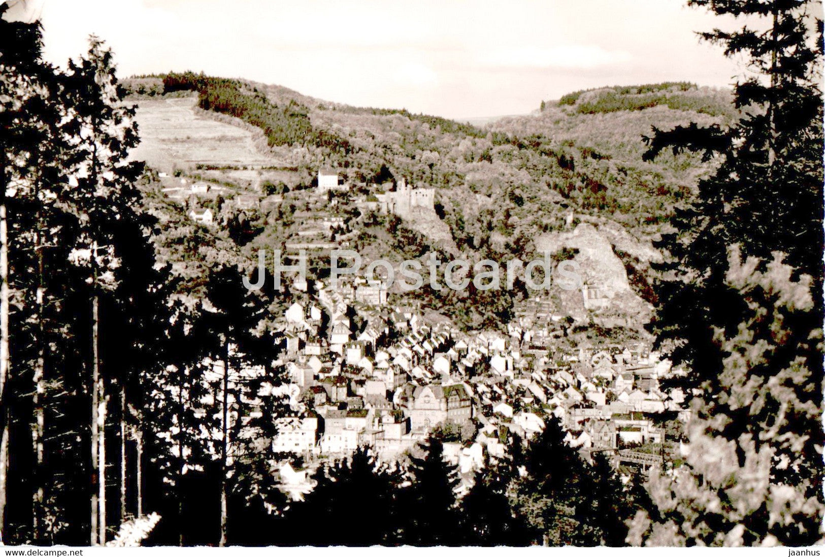 Idar Oberstein - Die Stadt der Edelsteine mit Schloss und Felsenkirche - old postcard - Germany - unused - JH Postcards