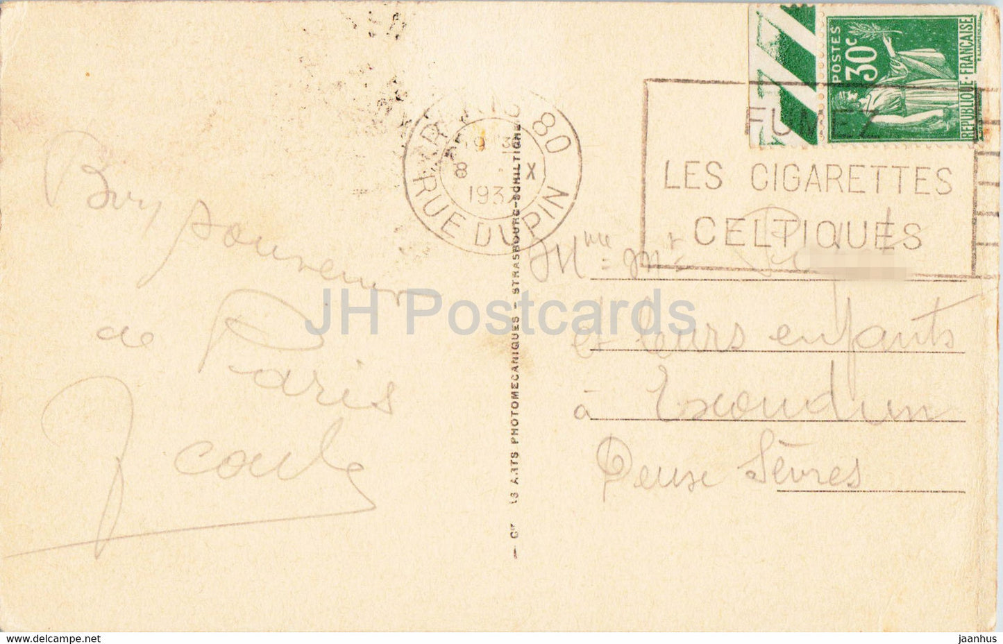 Paris - L'Arc de Triomphe du Carrousel - 72 - old postcard - 1937 - France - used