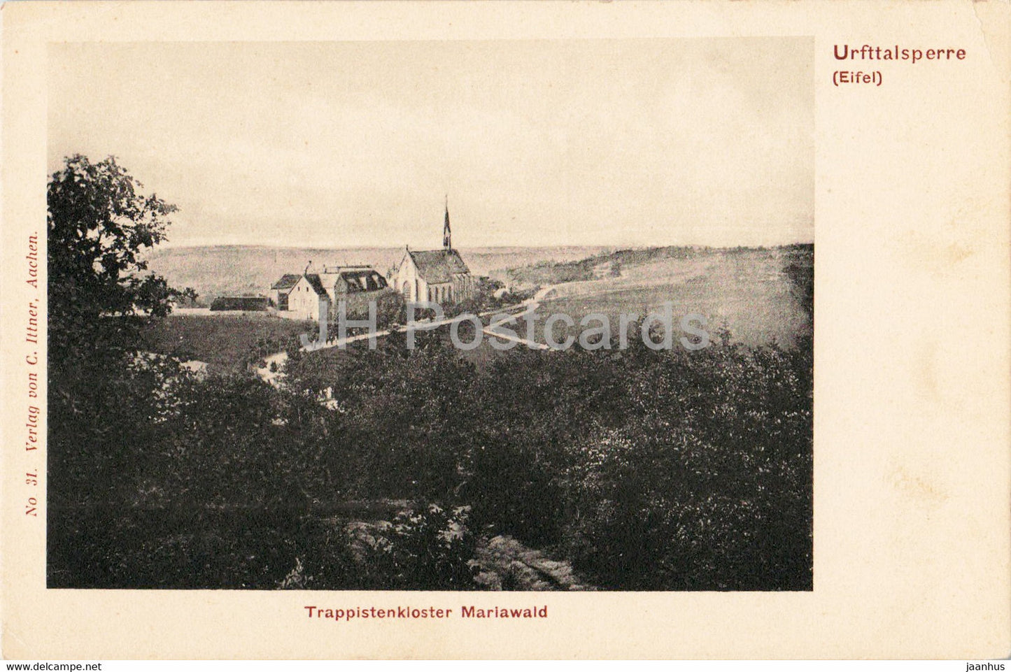 Trappistenkloster Mariawald - Urftalsperre - Eifel - old postcard - Germany - unused - JH Postcards