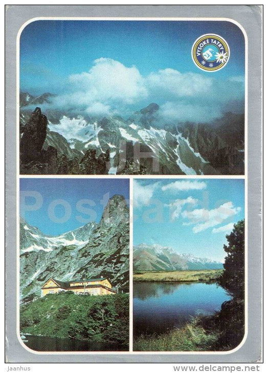 view over the Velka and Mala Zmrzlu valley - Vysoke Tatry - High Tatras - Czechoslovakia - Slovakia - used - JH Postcards