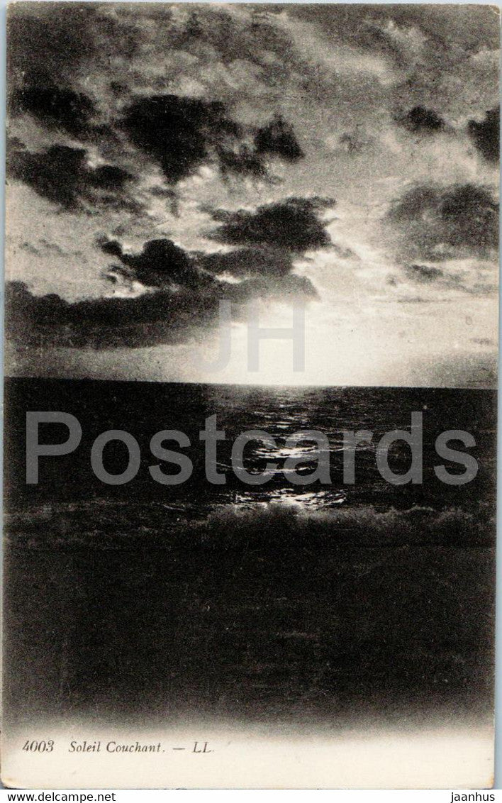 Soleil couchant - 4003 - old postcard - France - unused - JH Postcards