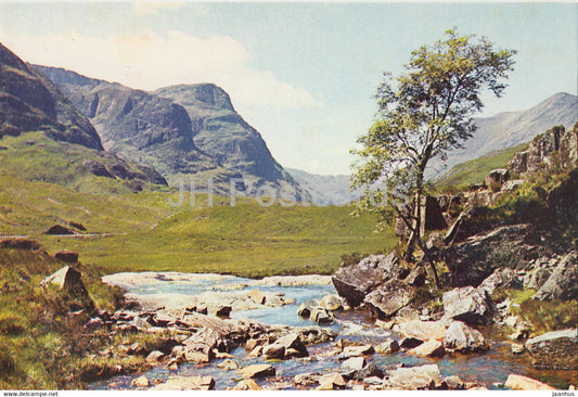 On the river Coe - Glencoe - Argyllshire - Three Sisters Group - Scotland - United Kingdom - unused - JH Postcards