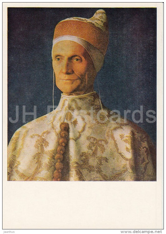 painting by Giovanni Bellini - Portrait of Doge Leonardo Loredan , 1501-02 - Italian art - 1986 - Russia USSR - unused - JH Postcards