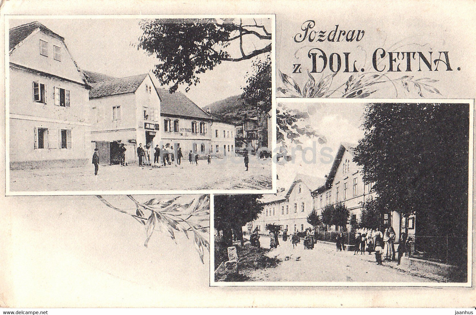 Pozdrav z Dol Cetna - Dolni Cetno - old postcard - Czech Republic - used - JH Postcards