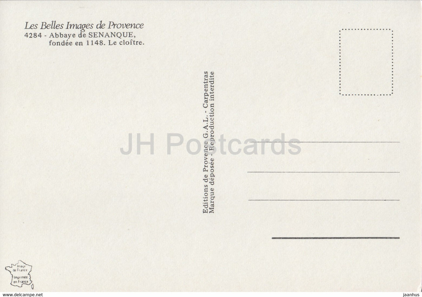 Abbaye de Senanque - Les Belles Images de Senanque - 4284 - France - unused