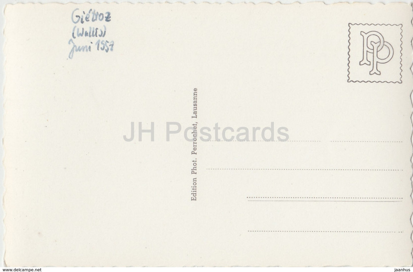 Gietroz et le funiculaire du Chateau d'Eau - Standseilbahn - 1169 - Schweiz - 1958 - gebraucht