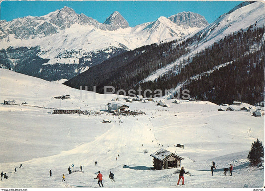 Savognin Radons - Piz Mitgel - Tinzenhorn - Piz Ela - ski resort - 1975 - Switzerland - used - JH Postcards