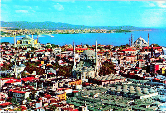 Istanbul - The Magic City and its Mosques - AND - Turkey - used - JH Postcards