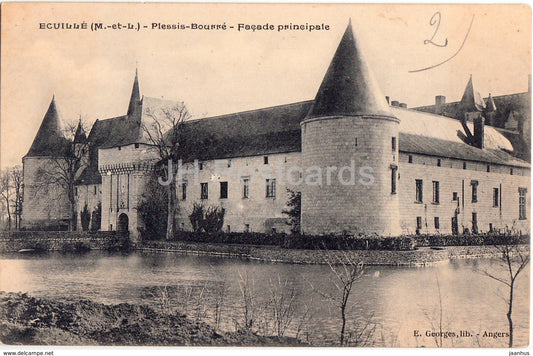 Ecuille - Plessis Bourre - Facade principale - castle - old postcard - France - unused - JH Postcards