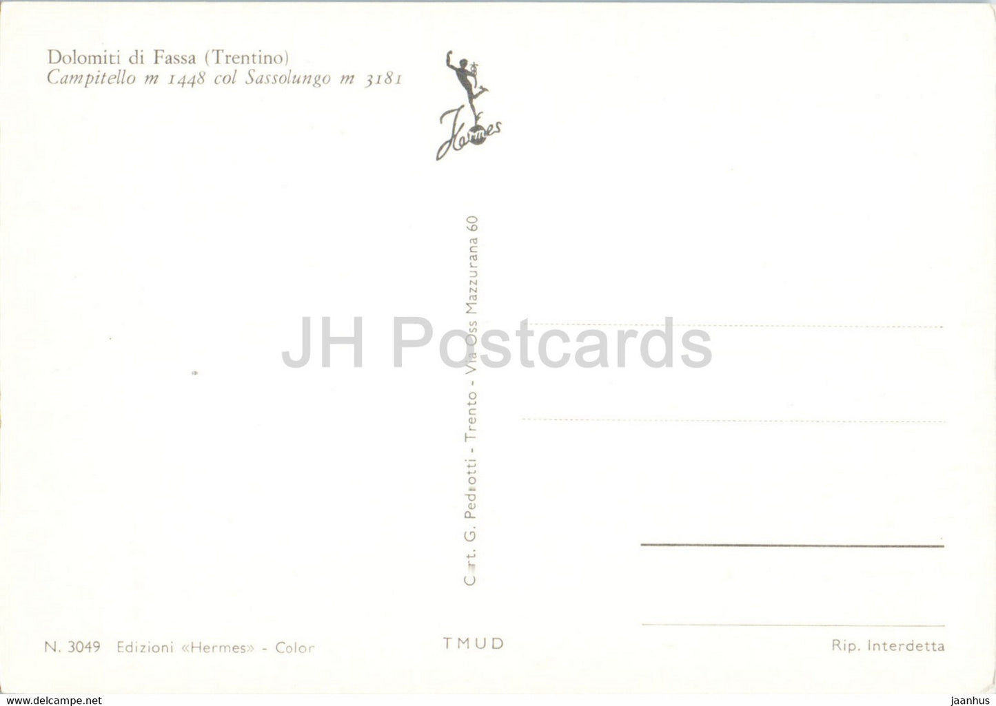 Dolomiti di Fassa - Trentino - Campitello - Sassolungo - 3049 - Italy - unused