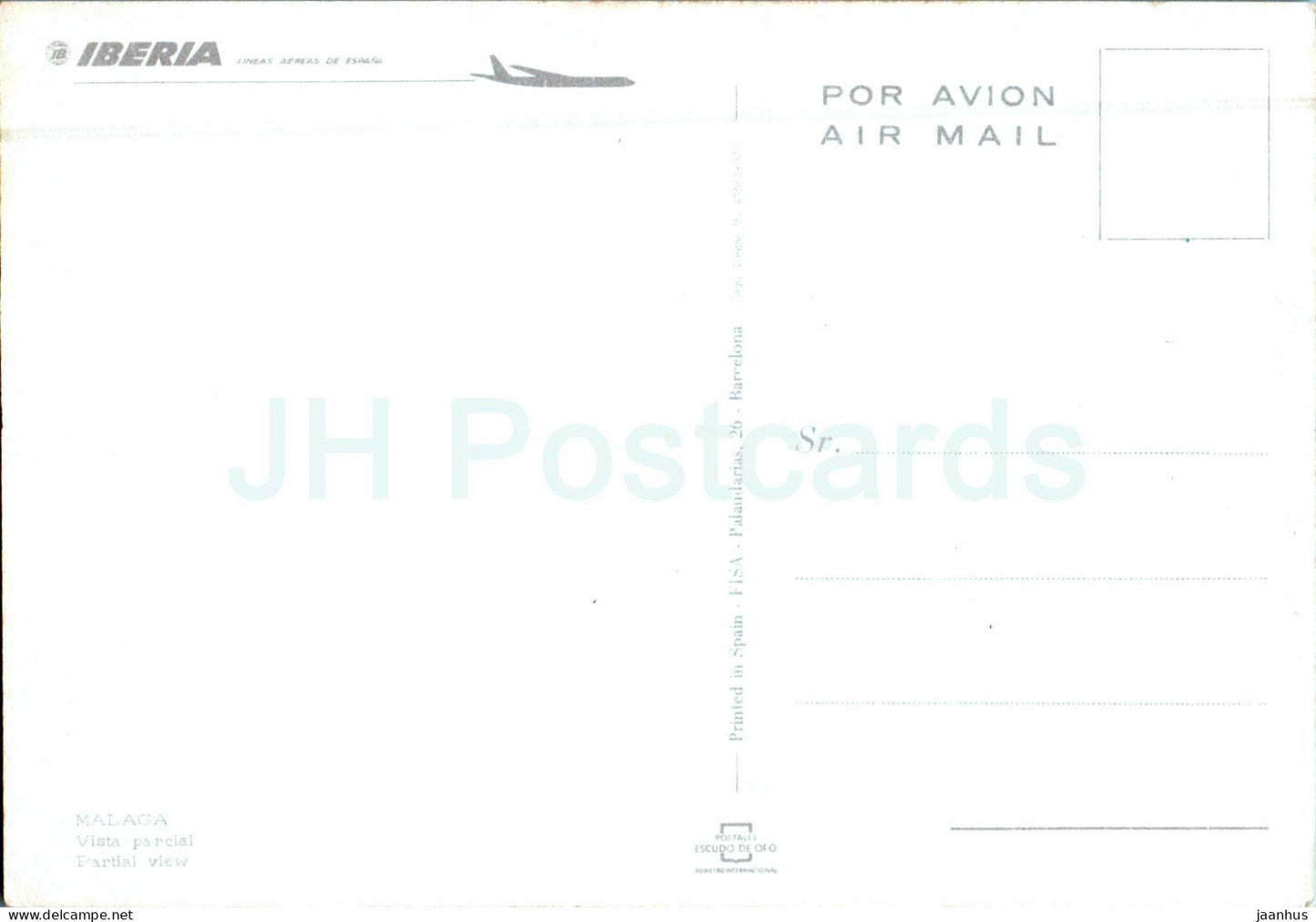 Malaga - Vista parcial - Partial view - port - ship - 111 - Spain - unused