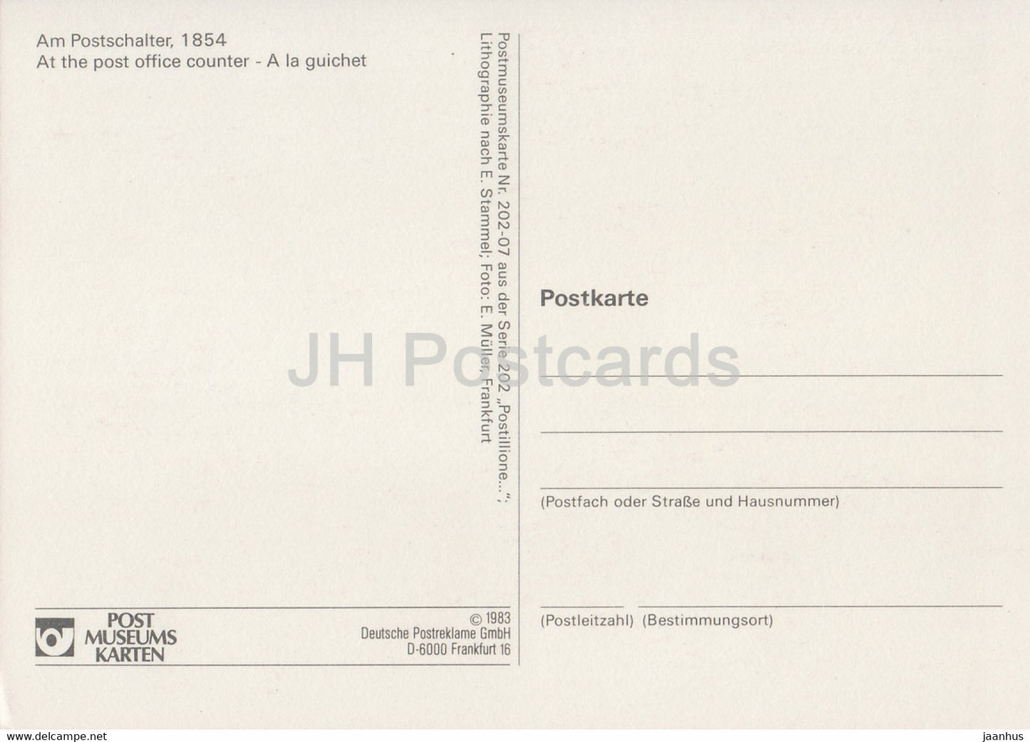 Am Postschalter - Postmen - Mail Service - 1983 - Germany - unused