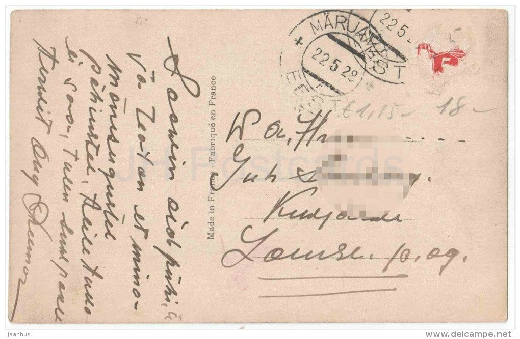 woman with child - DEDE Paris 1218 - circulated in Estonia 1928 Märjamaa - JH Postcards