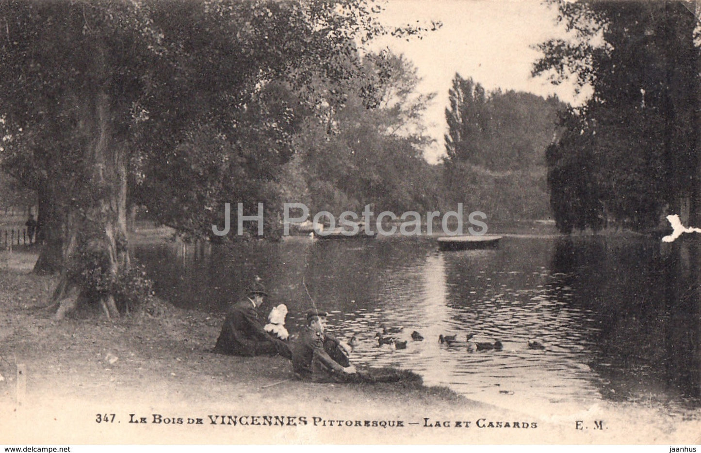Le Bois de Vincennes Pittoresque - Lac et Canards - 347 - old postcard - 1919 - France - used - JH Postcards