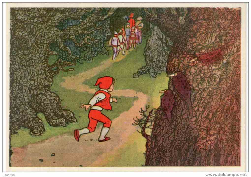 Tom Thumb - forest - crows - Fairy Tale by Charles Perrault - 1976 - Russia USSR - unused - JH Postcards