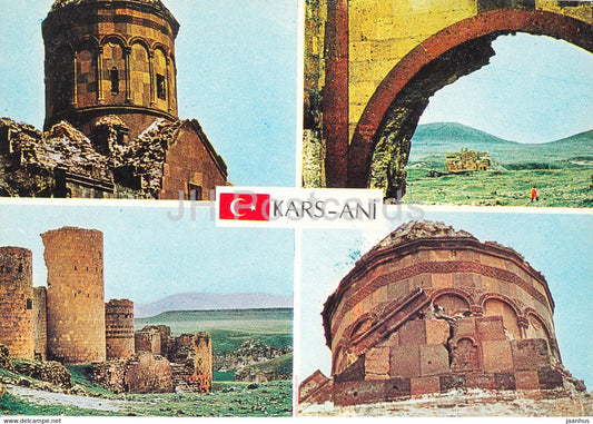 Kars Ani - church ruins - multiview - Turkey - unused - JH Postcards