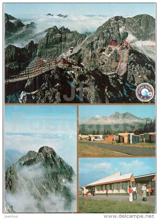 Lomnicky peak - Kezmarsky peak - Tatranska Lomnica - Vysoke Tatry - High Tatras - Czechoslovakia - Slovakia - used 1983 - JH Postcards
