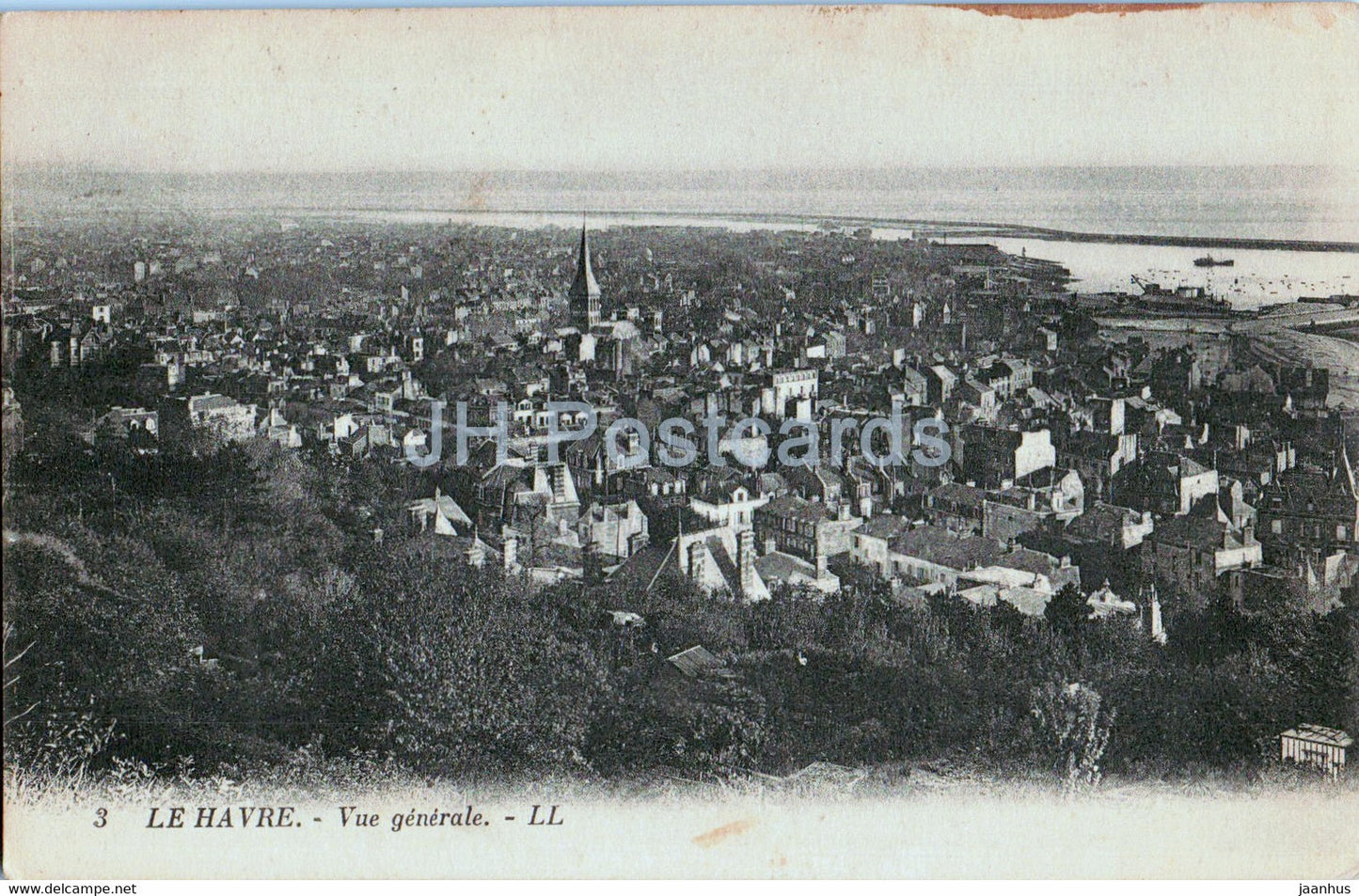 Le Havre - Vue Generale - 3 - old postcard - 1920s - France - used - JH Postcards