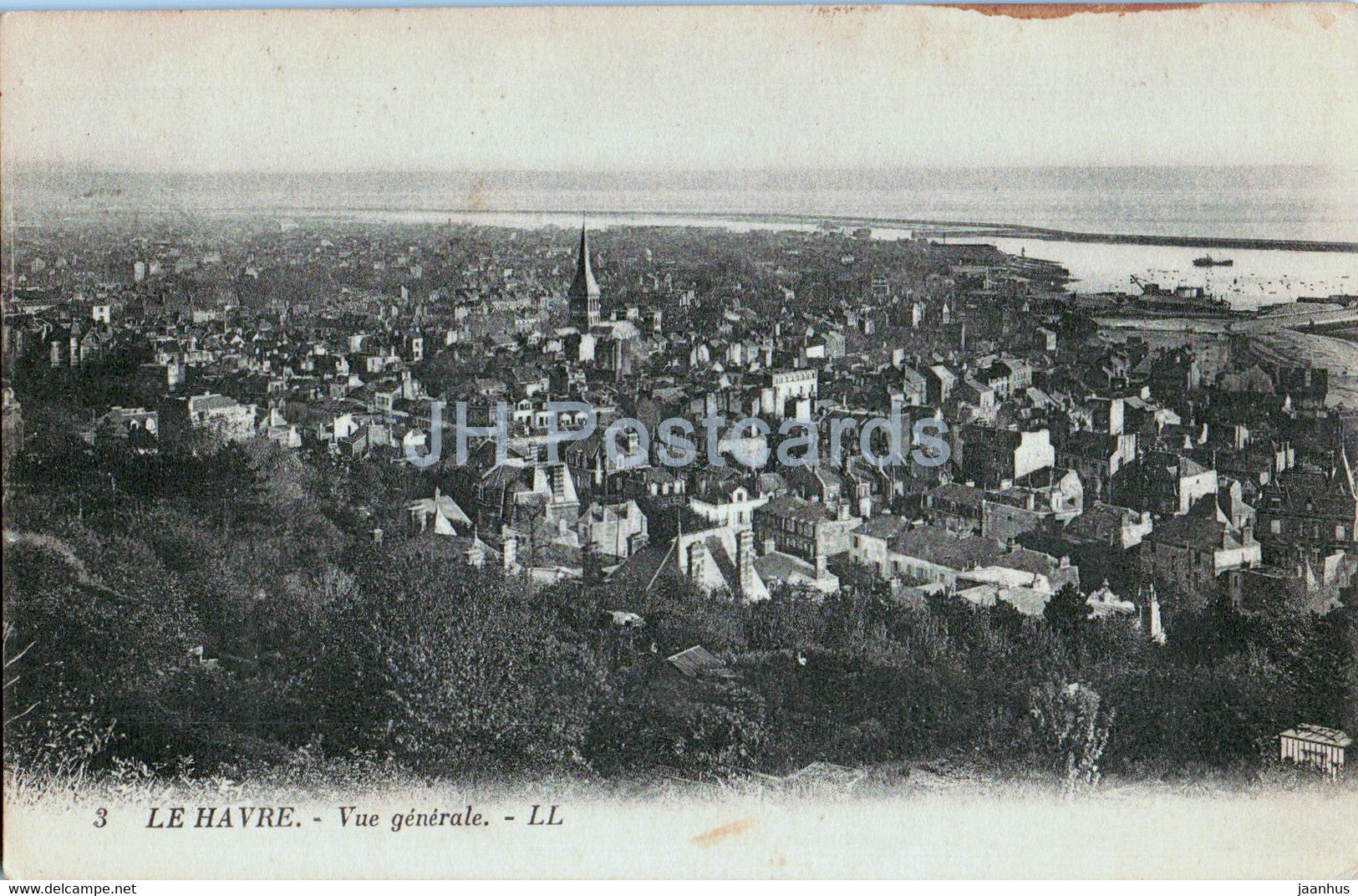 Le Havre - Vue Generale - 3 - old postcard - 1920s - France - used - JH Postcards