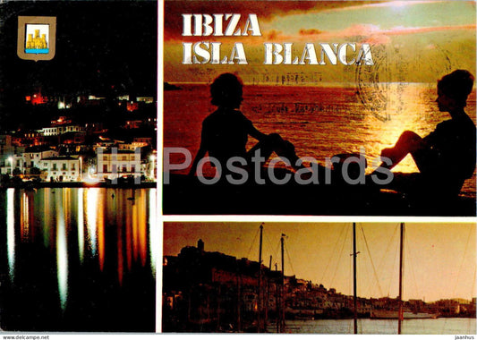 Ibiza - Isla Blanca - Vistas Nocturnas - Nocturnal view - multiview - 274 - Spain - used - JH Postcards