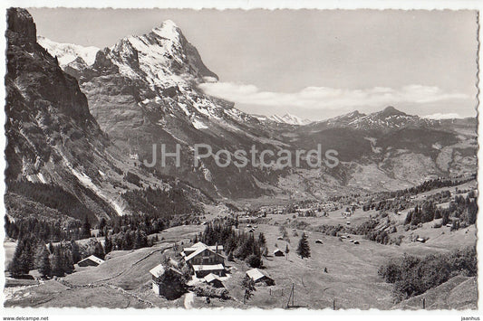 Grindelwald - Hotel Pension Lauchbuhl mit Eiger - Switzerland - 1940 - used - JH Postcards