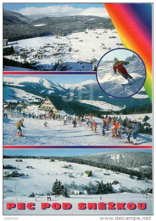 Pec Pod Snezkou - Krkonose - Giant Mountains - Mala Plan - ski resort - Czech Republic - used - JH Postcards