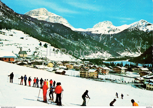 Dolomiti - Campitello di Fassa 1448 m - alpine skiing - 1980 - Italy - used - JH Postcards