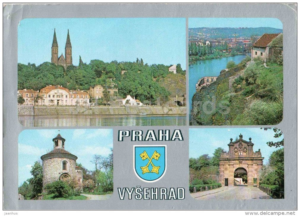 Praha - Prague - Vysehrad - Vltava - Rotunda St. Martin - Leopoldova tower - Czechoslovakia - Czech - used - JH Postcards