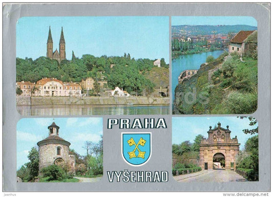 Praha - Prague - Vysehrad - Vltava - Rotunda St. Martin - Leopoldova tower - Czechoslovakia - Czech - used - JH Postcards