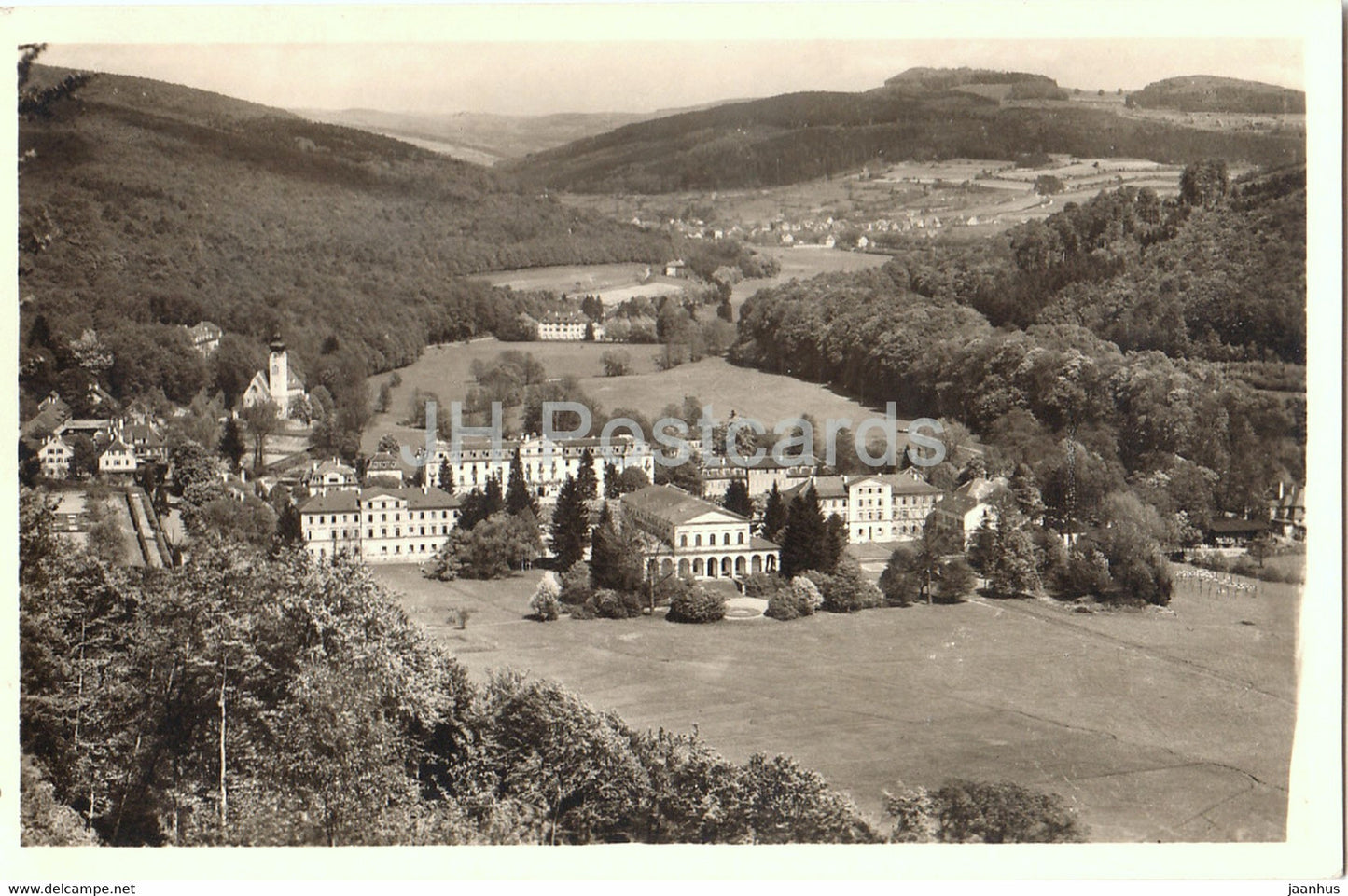 Bad Bruckenau - Fernblick auf Bad und Stadt Bruckenau - old postcard - 1953 - Germany - used - JH Postcards