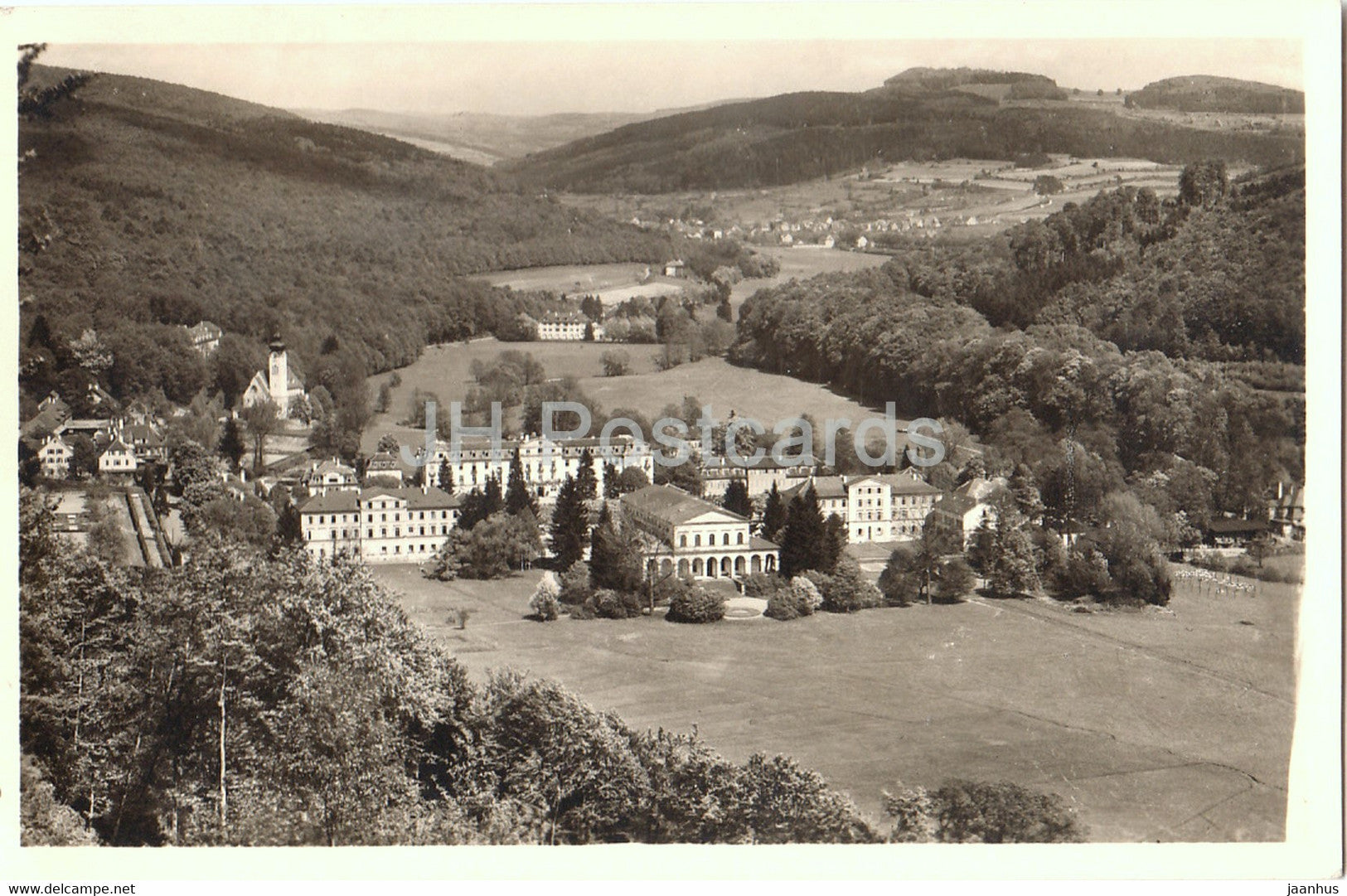 Bad Bruckenau - Fernblick auf Bad und Stadt Bruckenau - old postcard - 1953 - Germany - used - JH Postcards