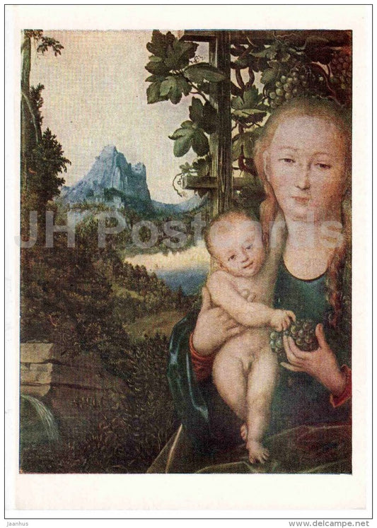 painting by Lucas Cranach - Madonna with Child - German art - 1957 - Russia USSR - unused - JH Postcards