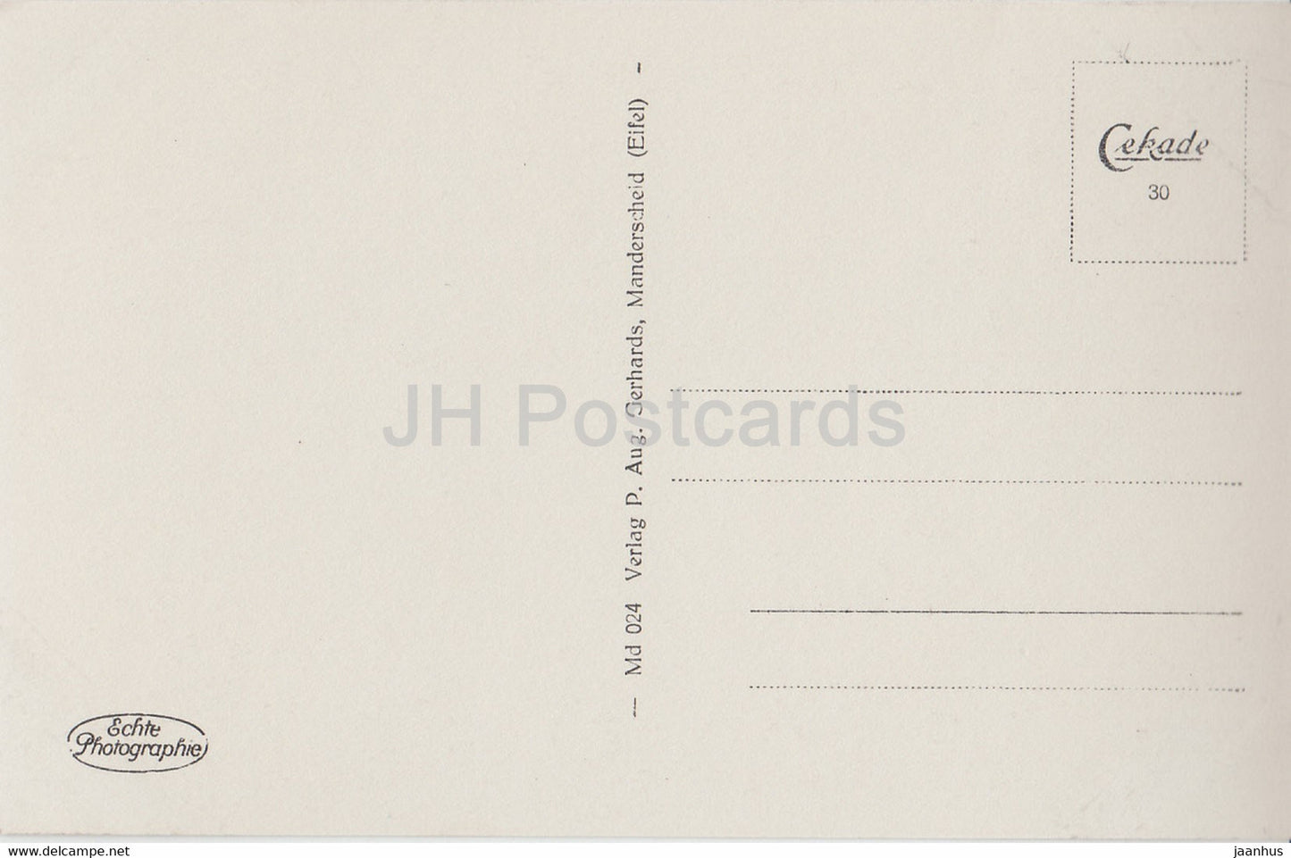 Luftkurort Manderscheid - Niederburg v d Oberburg aus gesehen - old postcard - Germany - unused