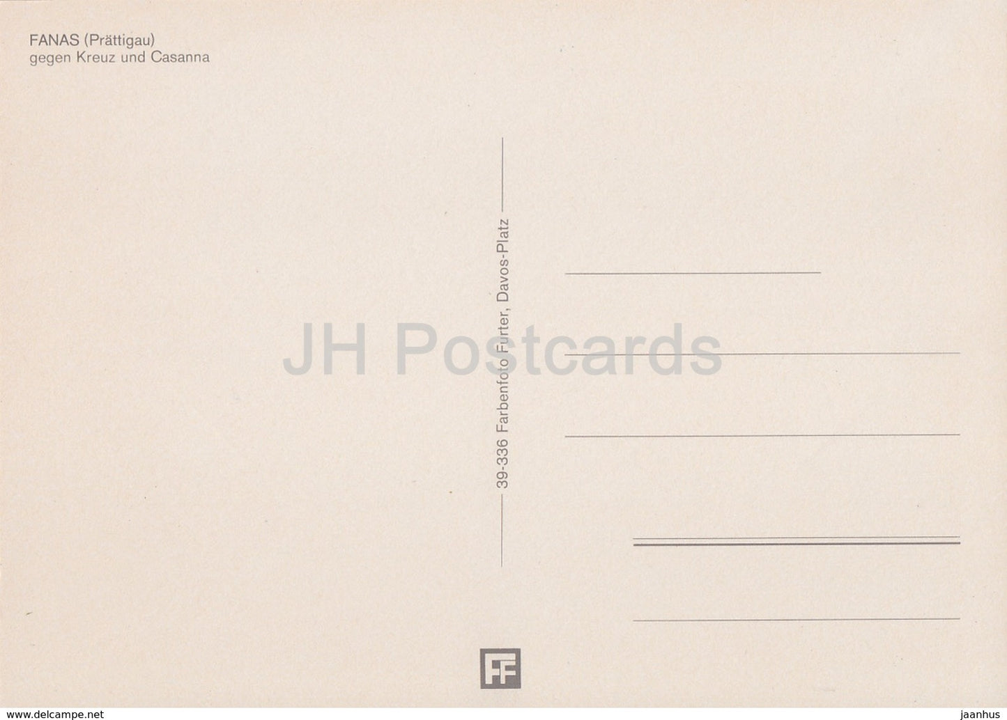 Fanas - Prattigau - gegen Kreuz und Casanna - Switzerland - unused