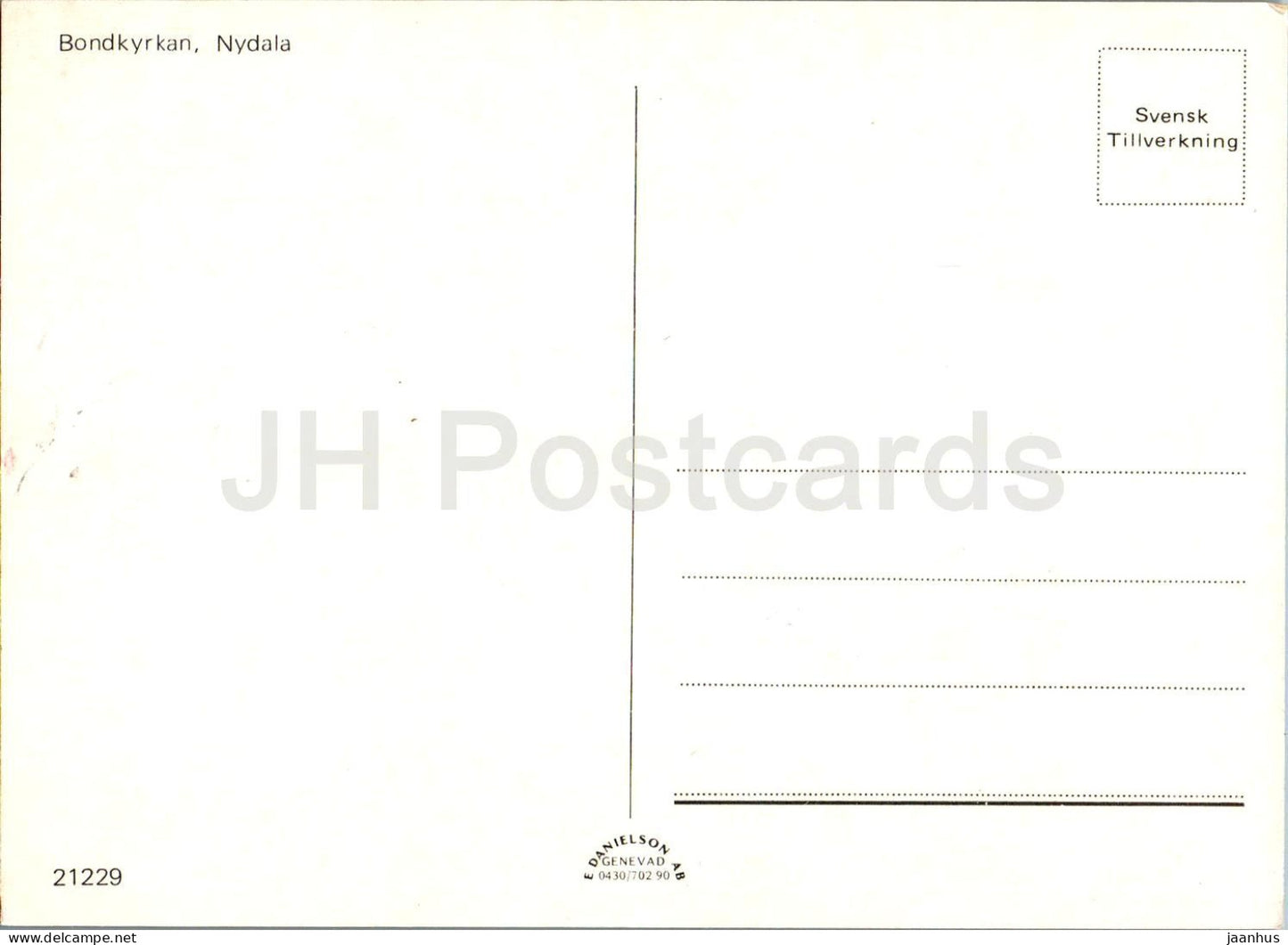 Bondkyrkan - Nydala - église - 21229 - Suède - inutilisé 