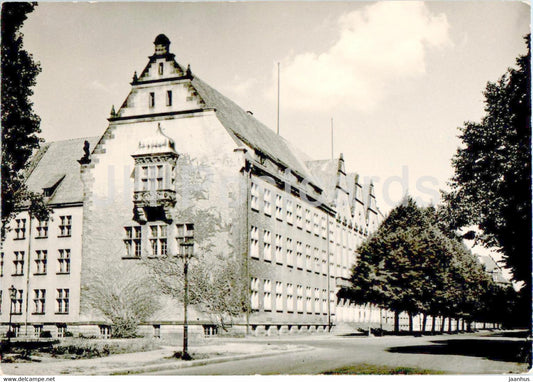 Wroclaw - Politechnika - Polytechnic School - old postcard - 1958 - Poland - used - JH Postcards