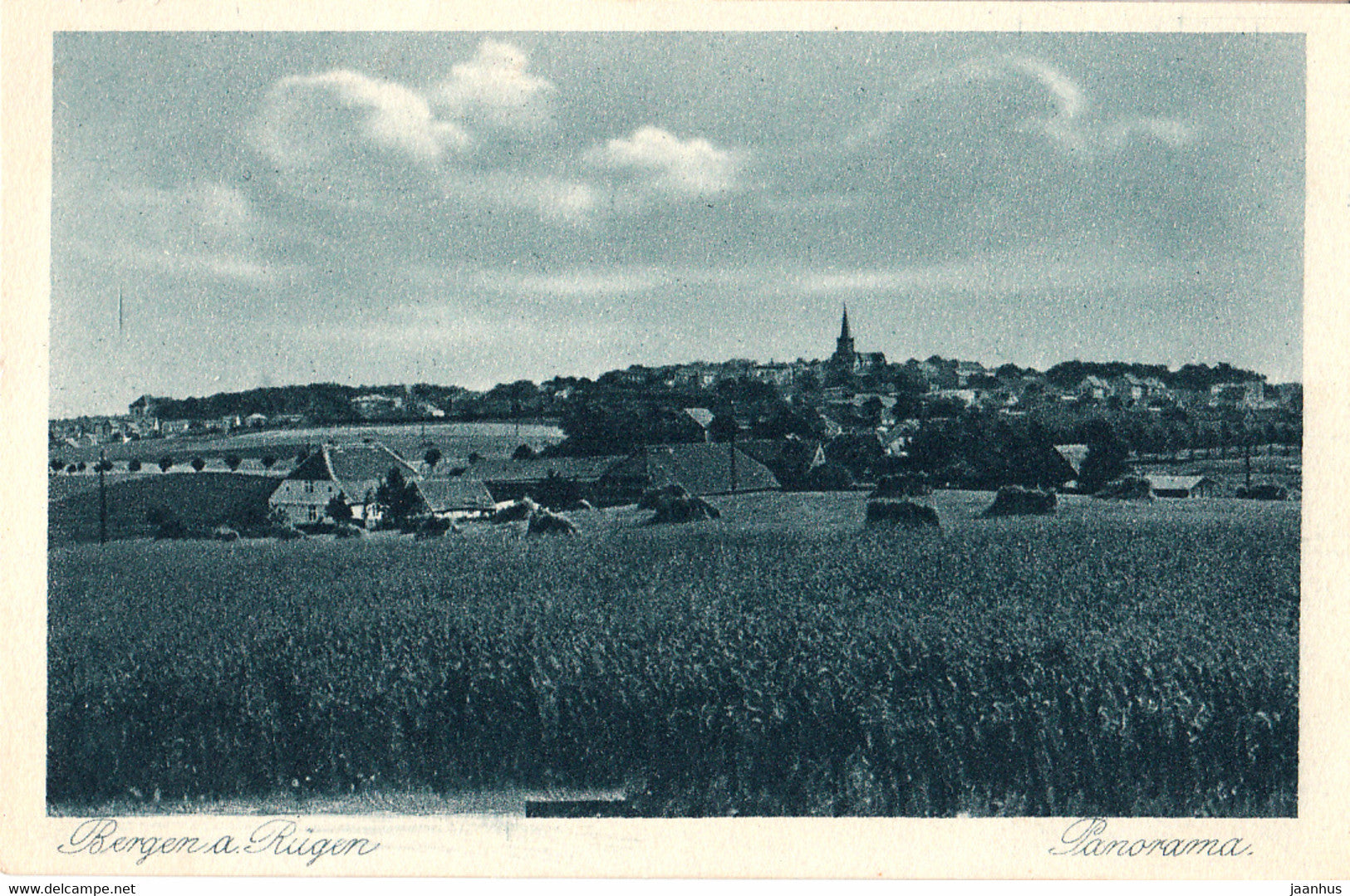 Bergen a Rugen - Panorama - old postcard - 21264 - Germany - unused - JH Postcards