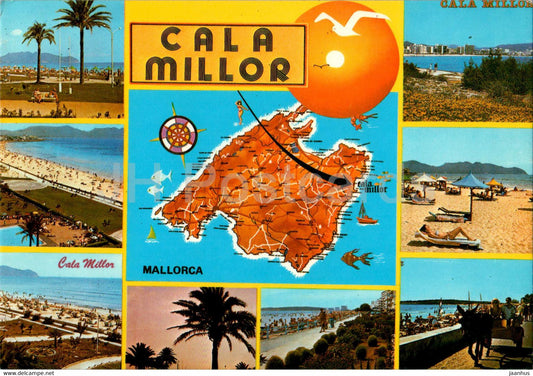 Cala Millor - Mallorca - multiview - 3379 - 1988 - Spain - used - JH Postcards