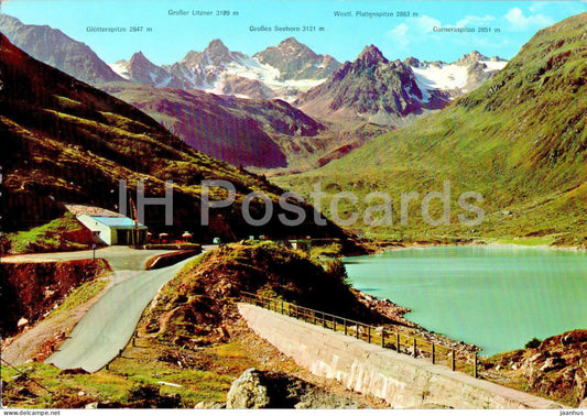 Silvrettahochalpenstrasse - Stausee Vermunt 1743 m - 1215 - 1980 - Austria - used - JH Postcards