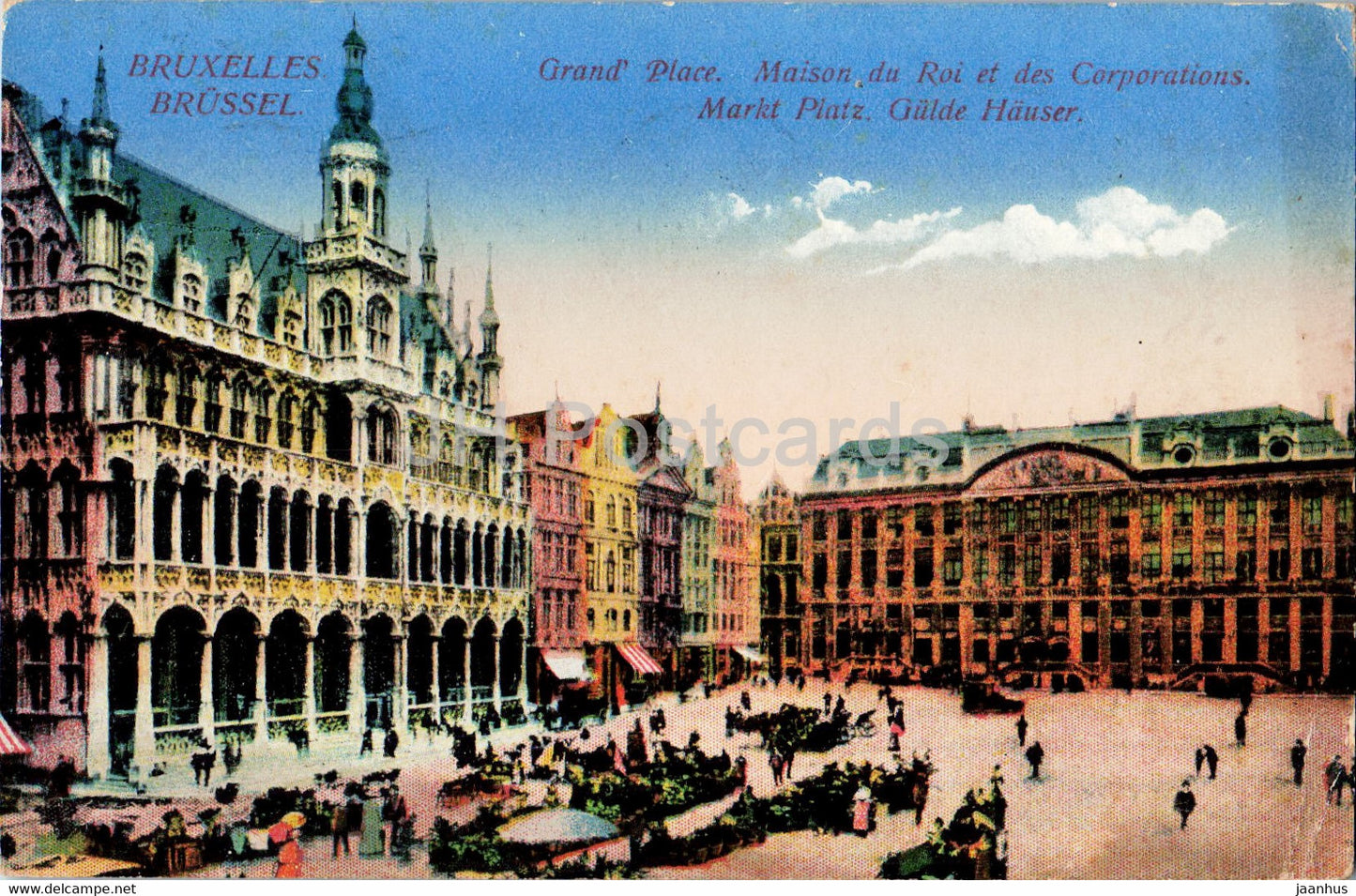 Bruxelles - Brussels - Grand Place - Maison du Roi et des Corporations - old postcard - 1916 - Belgium - used - JH Postcards