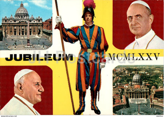 Vatican - Jubileum MCMLXXV - pope - Swiss guard - multiview - 21505 - Vatican - unused - JH Postcards