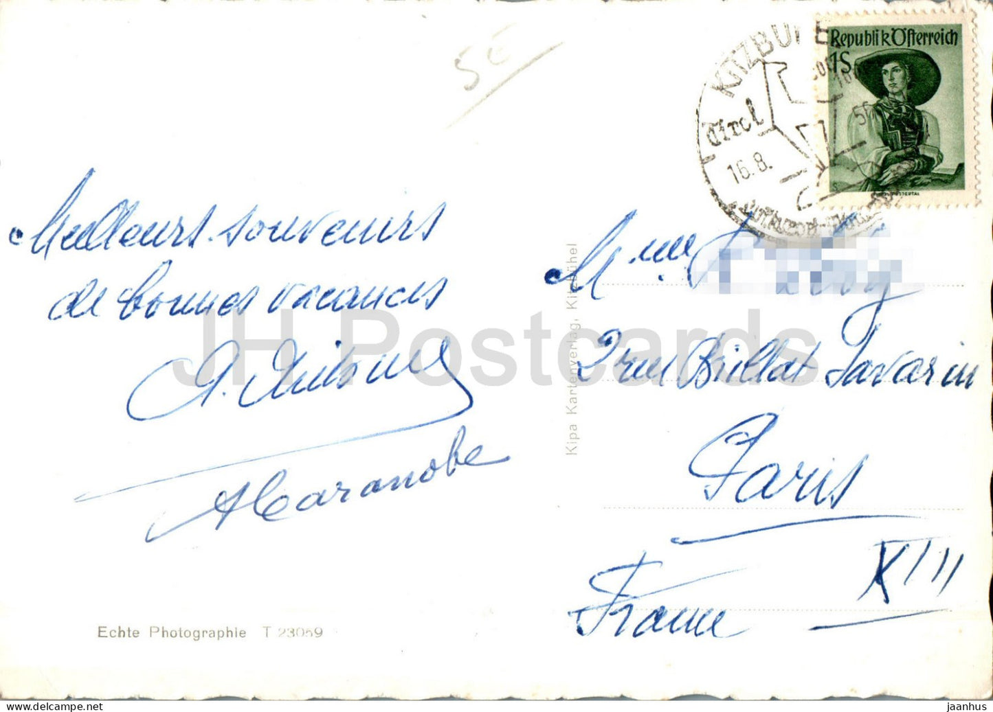 Kitzbuhel gegen Suden - Tirol - Tiefenbrunner - 23059 - carte postale ancienne - 1956 - Autriche - utilisé 
