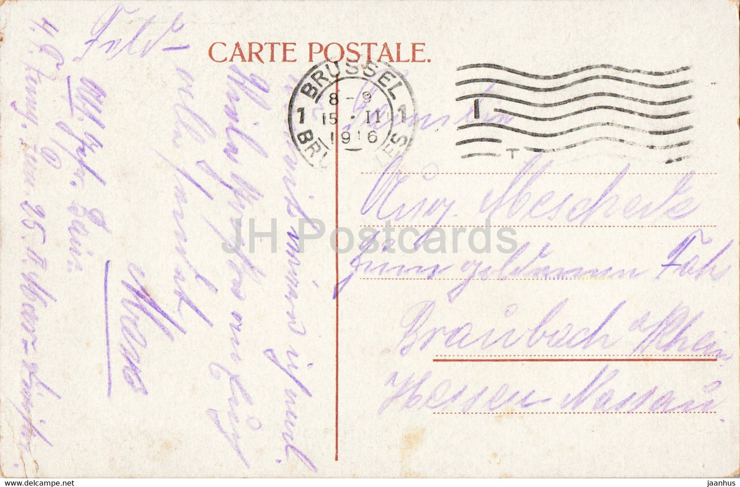 Bruxelles - Bruxelles - Grand Place - Maison du Roi et des Corporations - carte postale ancienne - 1916 - Belgique - occasion