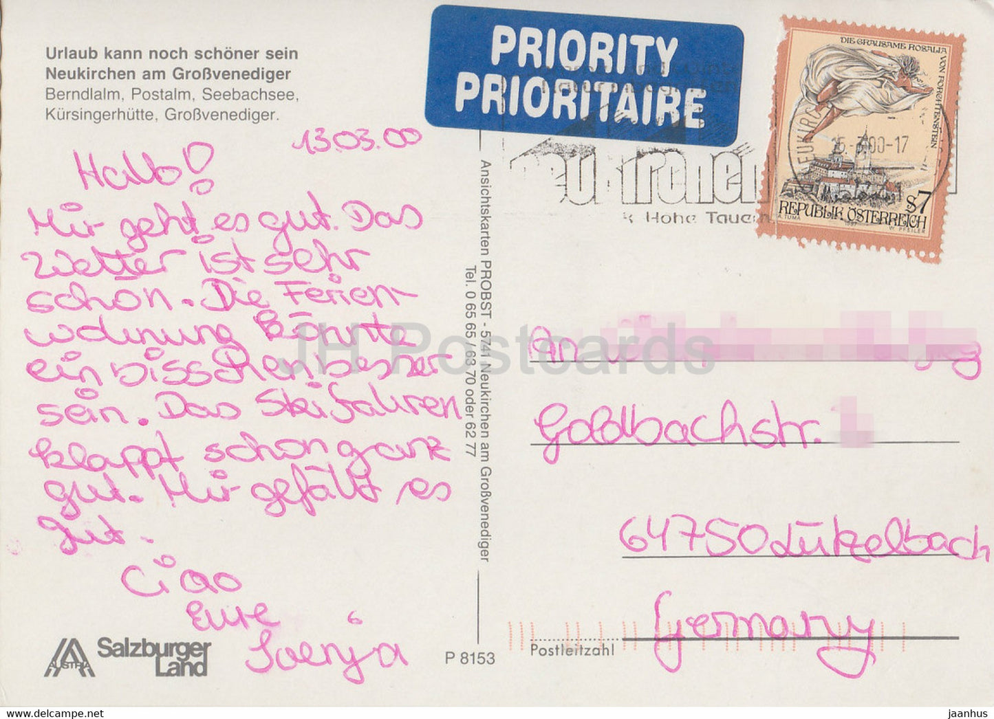 Neukirchen am Grossvenediger - Berndlalm - Postalm - Seebachsee - Kursingerhutte - multiview - 2000 - Autriche - d'occasion