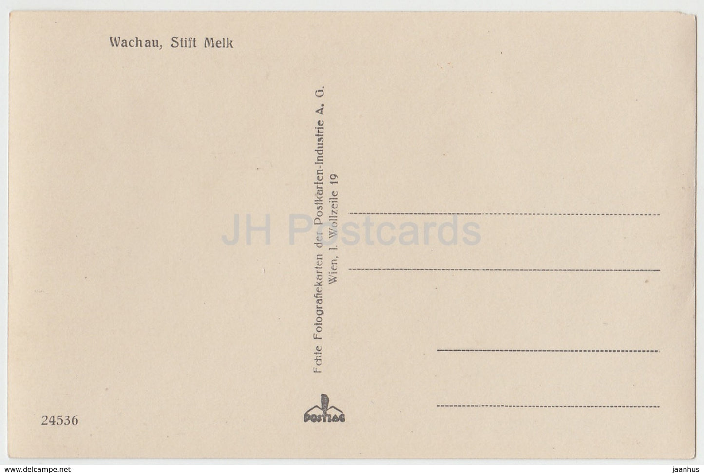 Wachau - Stift Melk - ship - 24536 - old postcard - Austria - unused