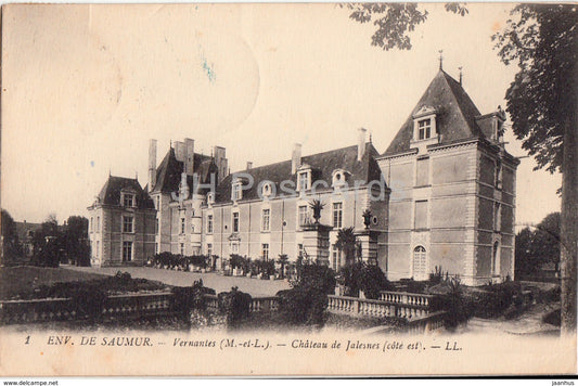 Env de Saumur - Vernantes - Chateau de Jalesnes - castle - 1 - 1920 - old postcard - France - used - JH Postcards