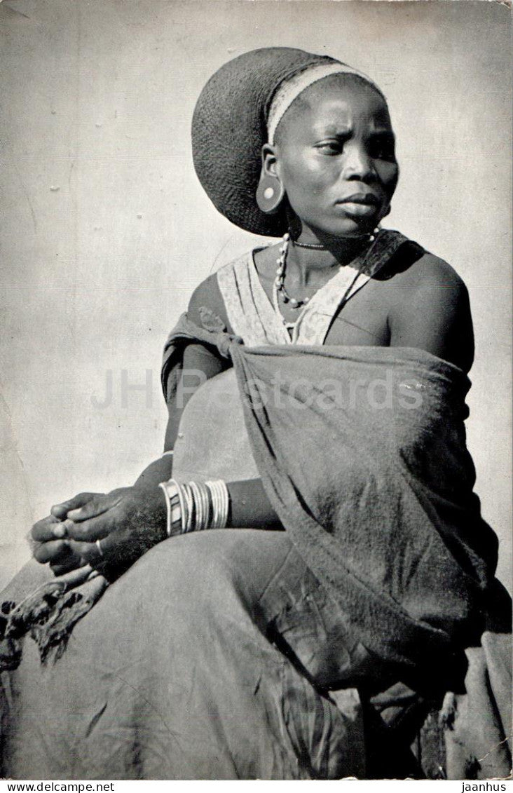 african woman - folk costumes - 1956 - France - unused