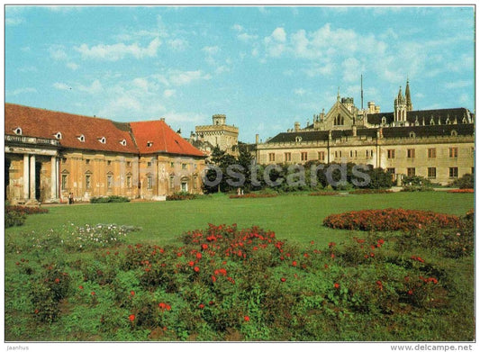 Riding school and the western front of the chateau - Lednice - Czechoslovakia - Czech - unused - JH Postcards